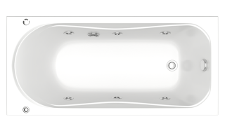 Акриловая ванна Bas Верона 150x70 см с каркасом